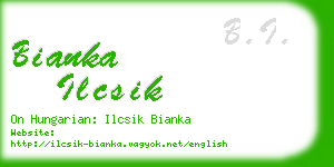 bianka ilcsik business card